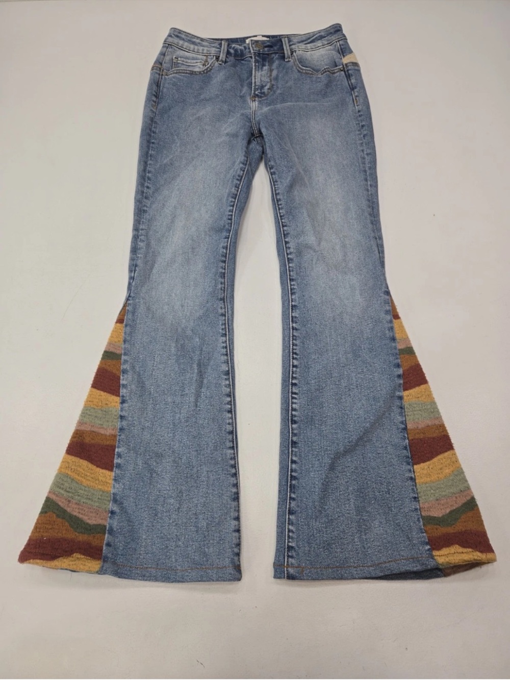 Free People Driftwood Farrah Sunset Flare Jeans Size 26 HEMMED TO 30" INSEAM